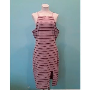 NWT Charlotte Russe Striped Sleeveless Midi Dress